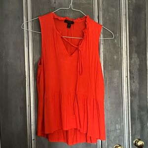Red flowy J.Crew sleeveless top